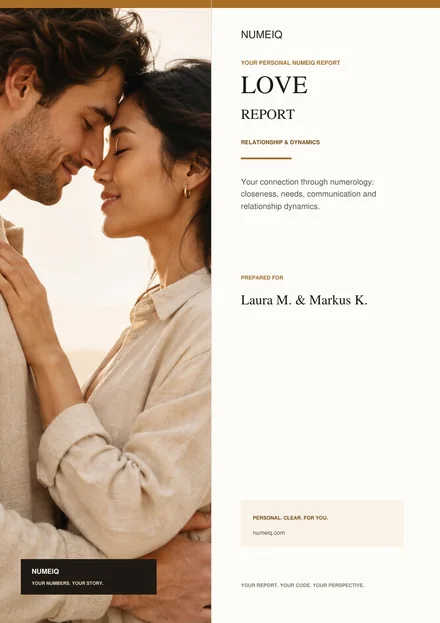 Real preview pages from the NUMEIQ LOVE demo report 1